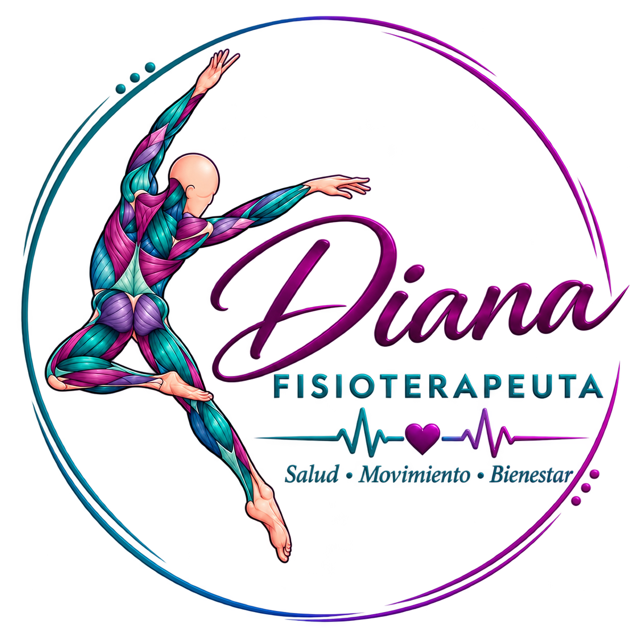 Logo Diana Fisioterapeuta, salud, movimiento y bienestar